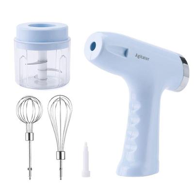 Mini Batedeira Triturador Elétrico Recarregável Shopmix Mini Batedeira e Triturador Elétrico Azul