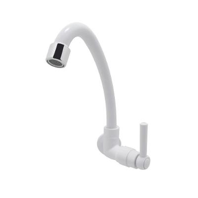 Torneira Cozinha Pia Parede Bica Móvel Branca Arejador Abs