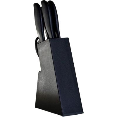 Jogo De Facas Black Com Cepo 7 Pçs Preto