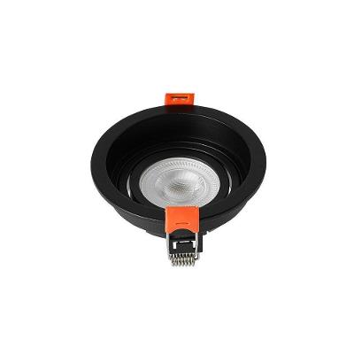Spot De Embutir Recuado Nordecor Loyo Para 1 Lâmpada Mr16 Gu10 Redondo Preto