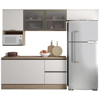 Cozinha Modulada 6 Pecas 258 Cm Etti Carvalho Oak Off White Pln