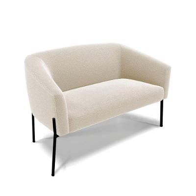 Sofá Namoradeira E 2 Poltronas Pé Ferro Pto Stella Bouclê Bege D03 - D'rossi