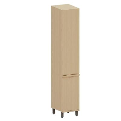 Paneleiro Alto 40 Cm 2 Portas 4 Prateleiras Aurora Carvalho