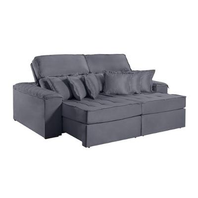 Sofa Martins M-188 02 Md.1.00 Com Almofadas - V-211 Grafite