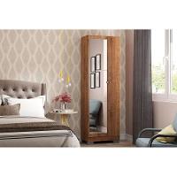 Armário Multiuso Sala 547 c/ 1 Porta c/ Espelho e Pés Branco - Carraro - 4