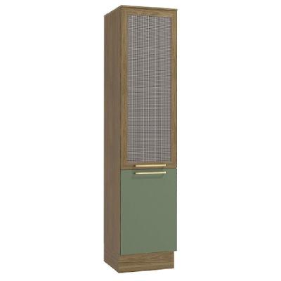 Paneleiro Botanic 50cm Com 2 Portas M626 Kappesberg Nogueira E Verde Oliva