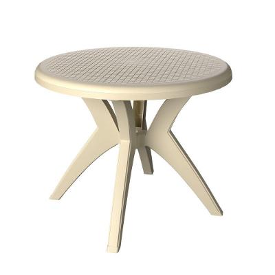 Mesa Redonda Jardim/varanda Deluxe Polipropileno Cor:natural
