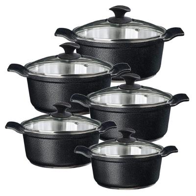 Jogo Panela Preto Craqueado Alumínio Usinado Javali Aa 16A24