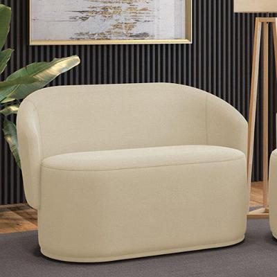 Sofá 2 Lugares Namoradeira Orgânica Para Sala Malu Suede M11 - D'rossi Cor Azul Marinho