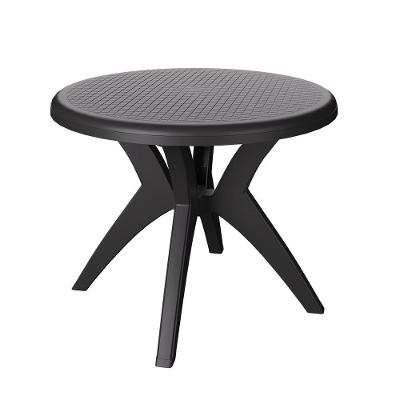 Mesa Redonda Jardim/varanda Deluxe Polipropileno Cor:preto