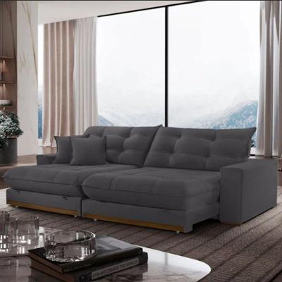 Sofá Duque Dois Módulos De 100cm B25cm Meu Sofá Online B010 Veludo Cinza Escuro