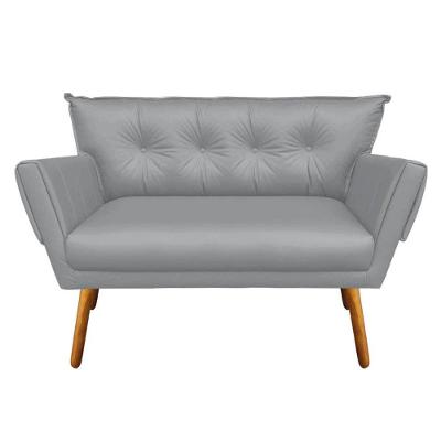 Namoradeira Anitta Corino Pés Palito Castanho D03 - D'rossi Cinza