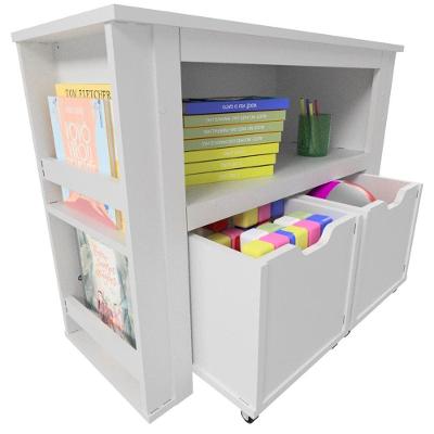 Organizador E Baús Porta Livros E Carrinho Assunção 100% Mdf