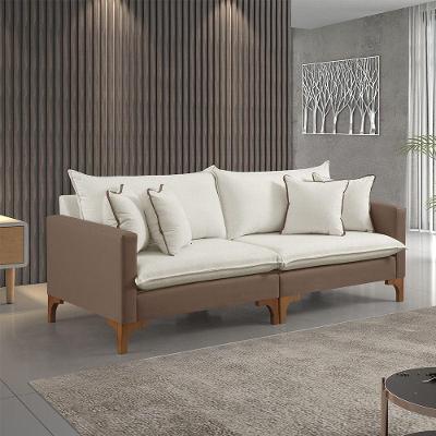 Sofá Fixo 4 Lugares M-195 2,40m – Estofados Martins Branco