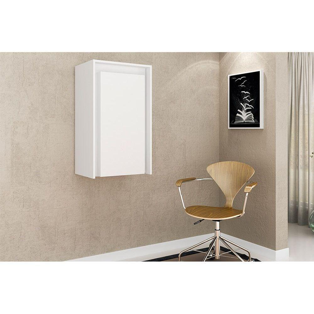 Armário Multiuso Lavanderia AM3106 c/ Mesa Retrátil e 2 Prateleiras Branco - Tecno Mobili - 4