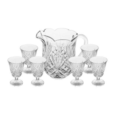 Conjunto De Jarra Com 6 Taças De Cristal Dublin 1,5 L - 230 Ml Lyor