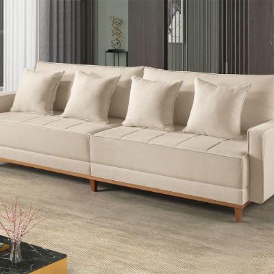 Sofá Fixo 3 Lugares M-199 2,00m Estofados Martins Creme