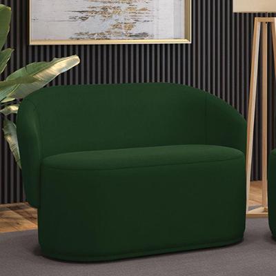 Sofá 2 Lugares Namoradeira Orgânica Para Sala Malu Suede M11 - D'rossi Cor Verde