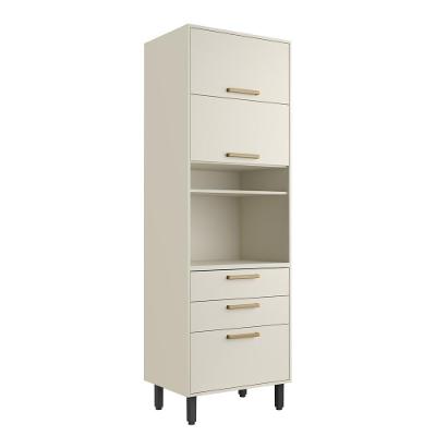 Armário Paneleiro 3portas 2gavetas E Nichos Arenas Bertolini Areia