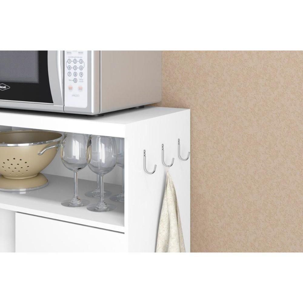 Armário Multiuso Lavanderia 528 c/ 2 Portas de Correr Branco - Carraro - 5