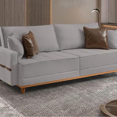 Sofá Fixo 4 Lugares M-203 2,20m Estofados Martins Cinza