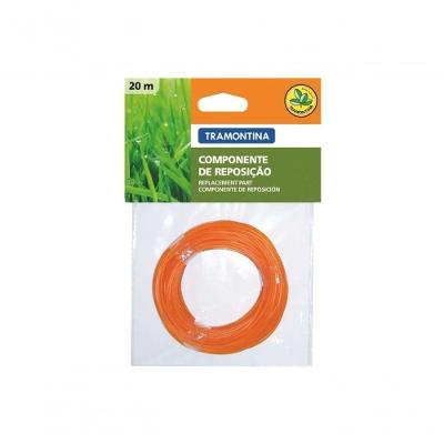 Fio De Nylon Para Aparador De Grama 1,8mm Com 20m Laranja