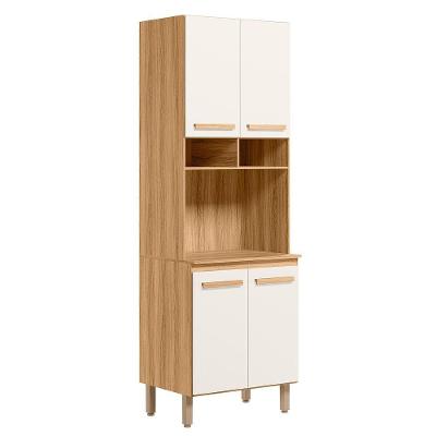 Paneleiro Duplo 4 Portas 70cm Intenza - Ssx Multicoisas Freijo-off White Cristal