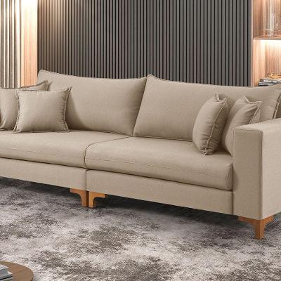 Sofá Fixo 3 Lugares 2,20m M-197 Estofados Martins Creme