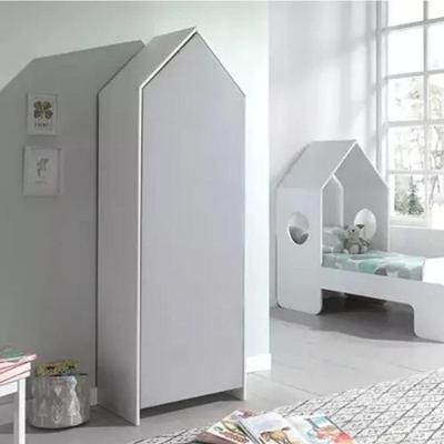 Organizador Casinha Infantil Com Porta Cinza Isadora 100% Mdf