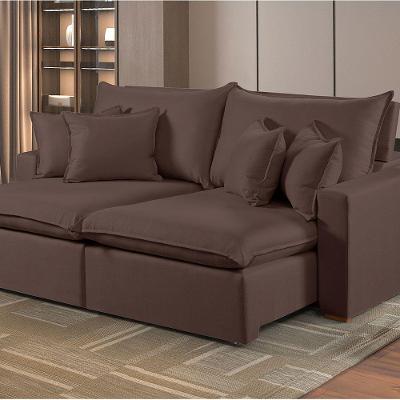 Sofá Retrátil E Reclinável 5 Lugares M-196 Estofados Martins Marrom