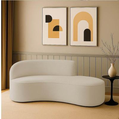 Sofá 2 Lugares Orgânico 160 Cm Morgan Cotelê Ext/veludo D03 - D'rossi Cor Bege