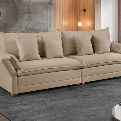 Sofá Fixo 5 Lugares M-198 2,70m Estofados Martins Bege