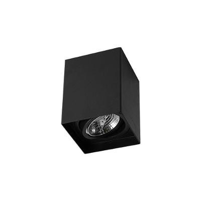 Spot De Sobrepor Recuado Nordecor Loyo Up Ar70 Gu10 Quadrado Preto