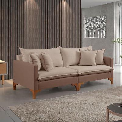 Sofá Fixo 4 Lugares M-195 2,40m – Estofados Martins Bege