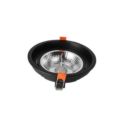 Spot De Embutir Recuado Nordecor Loyo Para 1 Lâmpada Ar111 Gu10 Redondo Preto