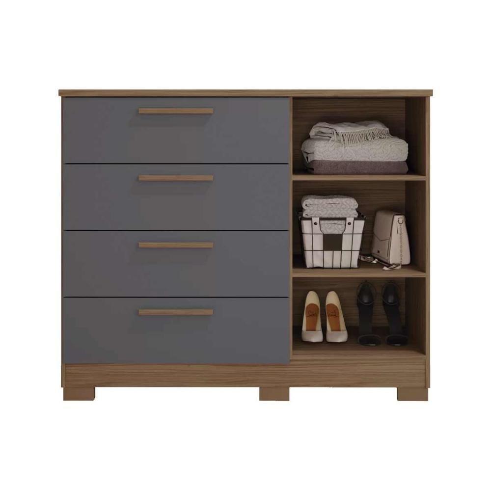 Cômoda Juvenil Malu 1 Porta 4 Gavetas Branco - Panan - 2