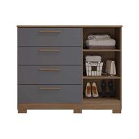 Cômoda Juvenil Malu 1 Porta 4 Gavetas Branco - Panan - 2