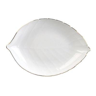 Prato Fundo Em Vidro Opalino Gold Rim D25,4cm