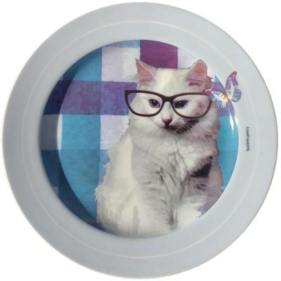 Prato De Porcelana Gata Mimi And Butterfly - 25,5 Cm