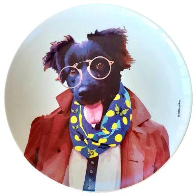 Prato De Porcelana Cachorro Vira Lata Fashion Dog 2 - 24 Cm