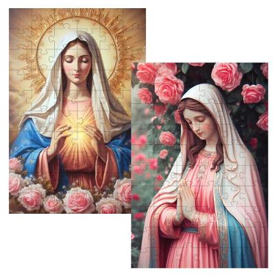 2 Quebra-cabeças Inclusivos 60 Peças Mãe De Jesus Para Mentes Inteligentes