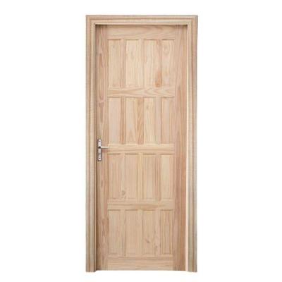 Porta Externa Pinus Esquerda 80cm 12x3cm - Kit Completo