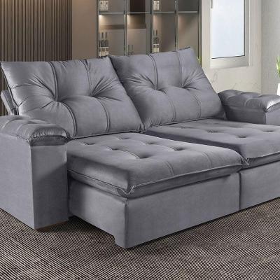 Sofá Retrátil E Reclinável 2 Lugares M-194 Estofados Martins Grafite