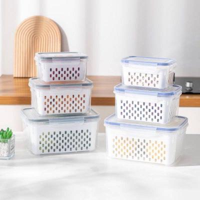Potes Herméticos Plástico Cesto Interno 3 Tamanhos Branca