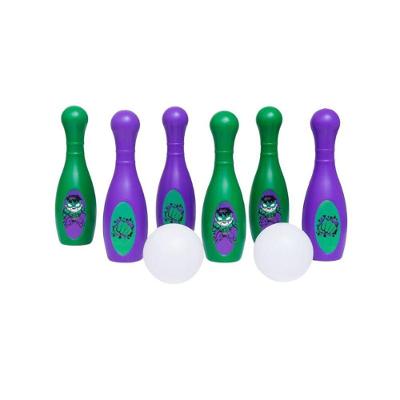 Jogo Boliche Hulk Com 6 Pinos E 2 Bolas Brinquedo Infantil