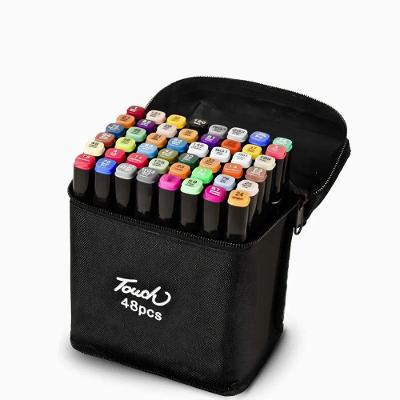 Kit Canetinhas Coloridas Marca Texto Ponta Dupla 48 Cores
