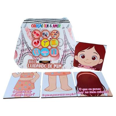 Jogo Educativo Plus Para Meninas Autocuidado Divertido Em Mdf Com Bolsinha Exclusiva