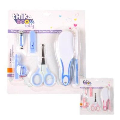 Kit Higiene Bebê 6pcs Prático Compacto Seguro Tesoura Unha