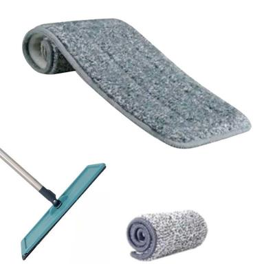 Kit Com 02 Refil 32cm X 12cm De Microfibra Para Mop Flat