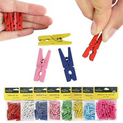 Kit 90 Mini Pregador De Madeira Colorida Para Fotos Artes